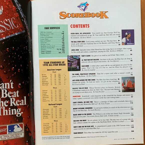 Toronto Blue Jays Vintage 1990 Scorebook Magazine Special Edition September 17 - Picture 3 of 13